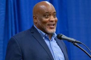 Desmond speaks at the Capital Tiger Bay Club at Donald L. Tucker Civic Center.